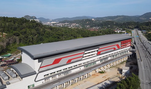 Gombak Integrated Transport Terminal seen from above